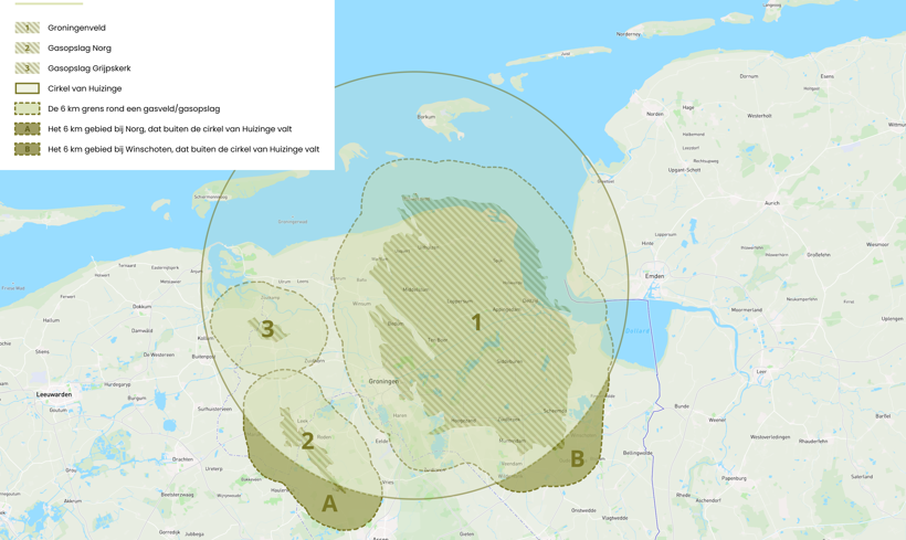 Kaart van het gebied waar het wettelijk bewijsvermoeden geldt.