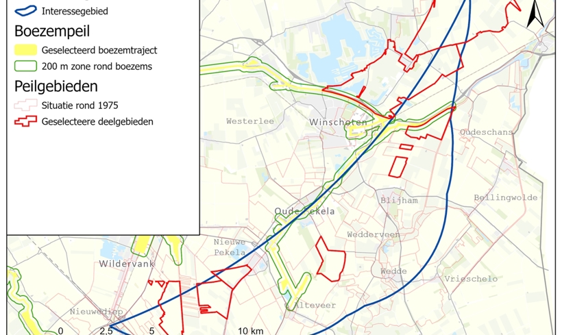 Effectgebied indirecte effecten diepe bodemdaling bij Groningenveld