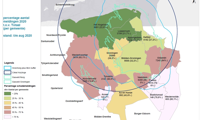 meldingen per gemeente